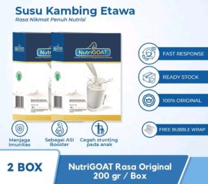 NutriGoat 2 Box/ Susu Bubuk Kambing Etawa/ Susu Etawa NutriGoat 200 gr