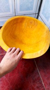 Dulang Kayu Nangka Uk Jumbo: Alat Tumbuk Serbaguna Free Cutil