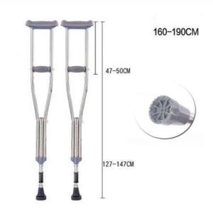(double crutches) 304 stainless steel adjustable crutches double crutches with underarm pads and adjustable height medical crutches optional height sizes medical crutches with spring shock absorption