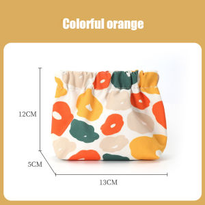 Cartoon Mini Storage Bag Makeup Storage with Shrapnel Printed Travel Toiletry Bag Coin Holder