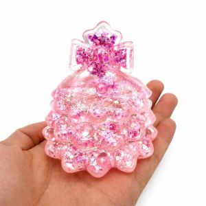 DJDK Slow Rebound Christmas Tree Squeeze Toy Transparent Design TPR Material Fidget Decompression Toy Maltose Series Novelty Pinch Fun Christmas Party