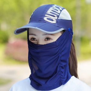 CHAOSON Nhanh khô Mũ che nắng bảo vệ cổ Có thể tháo rời Bảo vệ cổ Mũ che Chạy Bộ Ngầu Mũ bảo vệ khỏi tia UV Nữ
