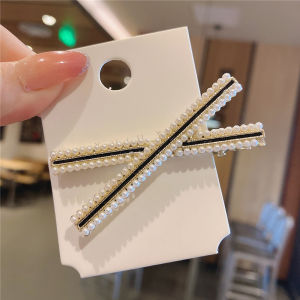 【Bestella✨COD】Ins Gaya Bowknot Pearl Hair Clip Unik Tekstur Klip Bunga Berburu Bunga Bebek