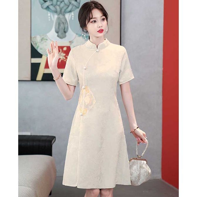 Dress wanita cheongsam import katun gaun wanita baju imlek simple elegant lengan pendek | Lazada Indonesia Dress wanita cheongsam import katun gaun wanita baju imlek simple elegant lengan pendek | Lazada Indonesia