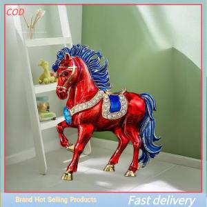 [COD]💖💖💖 เข็มกลัดรูปม้าวิ่งประดับพลอยเทียมอันประณีตสำหรับผู้หญิงผู้ชายเข็มกลัดรูปสัตว์เคลือบ4สีเป็นของขวัญเครื่องประดับปีของงานเลี้ยงม้า