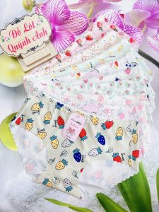 Sét 5 Quần lót su không đường viền in các loại hình trái cây rất dễ thương Size :45-55 KG [Mã 022]  - Đồ Lót Quỳnh Anh