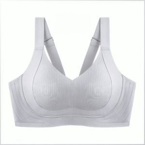 Plus Size Gathering Bra Anti-sagging Bra Cup Slimming Thin Section Light and Thin Big Boobs Ultra-thin