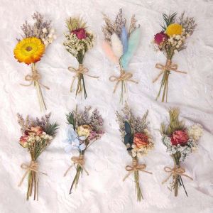 ZYJC MALL Beautiful Pampas Grass DIY Party Decoration Rose Photo Props Home Decor Real Natural Bouquet Artificial Flowers Fake Flowers Artificial flowers