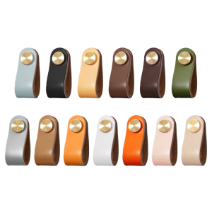 Leather Rings Cabinet Knob Drawer Pulls Unique Furniture Decorative Handle for Kitchen Cupboard Wardrobe Enduring