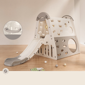 Bộ vận động liên hoàn 5in1: Cầu trượt xích đu bóng rổ leo núi xà đơn Babyviva