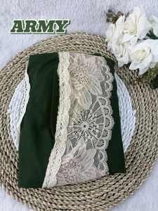 (COD) ABINA Moslemwear Bergo Renda Cleo 2 Tingkat Burkat Hijab/ Jilbab Instan Jersey Renda Produk Terbaru Terlaris Dan Termurah Bisa COD