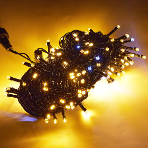 20M Fairy Lights LED light Christmas Lights strip Black Wire Light 8 Modes Lighting With EU Plug Connectable Led Light Strip for Garland Outdoor Wedding Party Festival Decor Christmas Decoration