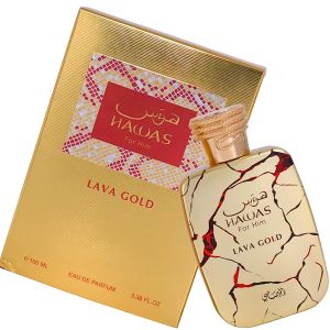 Hawas Lava gold Rasasi EDP 100ML Bold Arabic Scent Perfume for Men