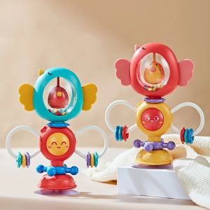 LUZMAR Rotating Design Suction Cup Spinner Suction Cup Base Rattle Sound High Chair Toys Baby Entertainment Sensory Features Baby Toys Baby 6 12 Months