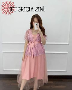 ONO-DRESS GRICIA CARDI 2IN1 / DRESS WANITA MODEL BARU / DRESS BRUKAT MEWAH / DRESS BRUKAT KEKINIAN / DRESS KONDANGAN WANITA / DRESS BRUKAT TERLARIS / INNER DAN OUTER BRUKAT / BAJU BRUKAT WANITA / DRESS BRUKAT MURAH