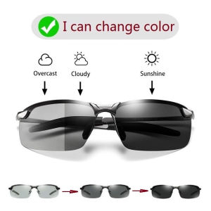 Photochromic Sunglasses Men Polarized Driving Chameleon Glasses Male Change Color Sun Glasses Day Night Vision Drivers Eyewear Shades For Men