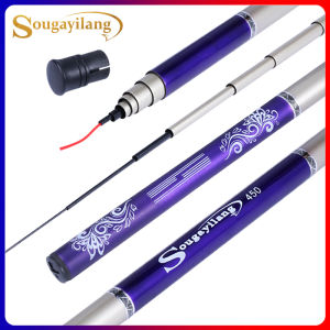 Sougayilang New Super Light Hard Glassfiber Hand Fishing Pole Telescopic Fishing Rod 2.7M/3.6M/4.5M/5.4M/6.3M Stream River Fishing Rod