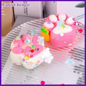 Fanzi Cartoon Cat Paw Squishy Squeeze Toy Soft Mochi Toys Cute Slow Rebound Stress Fidget Toys For Children Adults Gifts