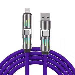 Cable Colorful Power Cord Beam of Light Bending Resistance Wear-resistant Water Proof Four-in-one