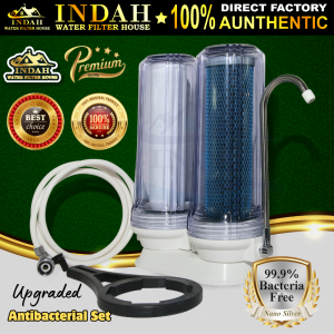 Aquarich 10 inch 2 Stage Double Water Filtration System - Double Housing Water Filter Alkaline Water Purifier