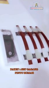 handle pintu 1 set isi 4 model kotak sabit panjang 25cm 33cm 45cm untuk pintu kupu tarung