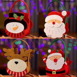 [COD] SweetBabiese ถุงของขวัญคริสต์มาสสักหลาดถุงของขวัญซานตาคลอสที่สร้างสรรค์ถุงของขวัญถุงของขวัญถุงใส่ของตกแต่งคริสต์มาส