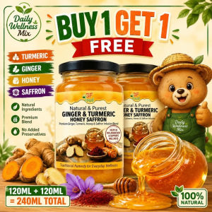 Turmeric Ginger Honey Saffron Drink | Natural Herbal Blend | BUY 1 GET 1 | 120ML
