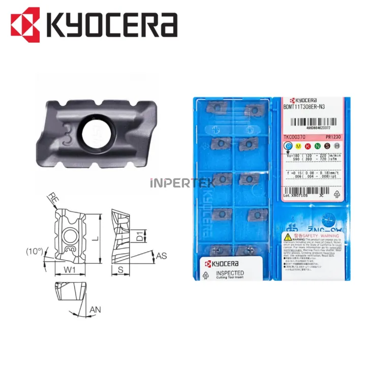 Insert BDMT 11T308 ER KYOCERA Pahat Milling BDMT 11 T3 08 Mata ...