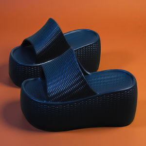 Free Shipping 7Cm Height-Increasing Thick-Soled EVA Slippers For Women Suitable For Outdoor Wear In Summer Featuring A Solid Color Soft Sole And Anti-Slip Anti-Odor Design Perfect For The Beach