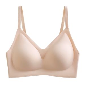 Comfortable Latex Seamless Bra Adjustable Strap Push Up Bra For Women no trace anti-light bra