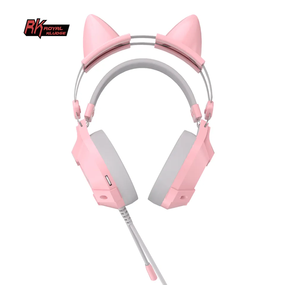 Royal Kludge RK E9000 MIC Cat Ear Audifonos Gamer RGB Computer USB - Main Image