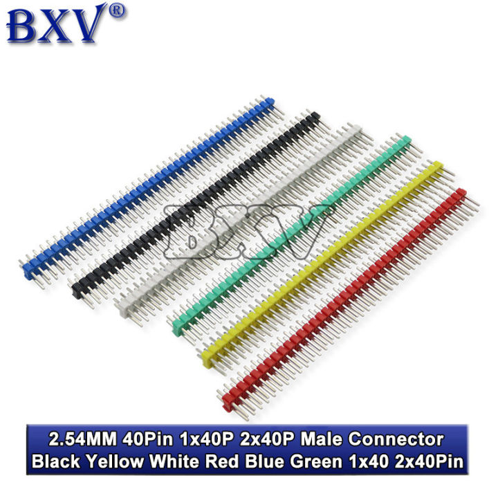 10ชิ้น IGMOPNRQ 2.54มม. 1x4 40Pin 0P แถบเชื่อมต่อหัวเข็มแบบหักได้ตัวผู้ ...