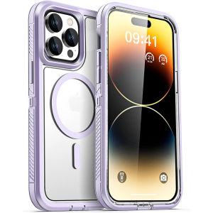for iPhone Case [Compatible with Magsafe]Dual Layer Hard PC Front Bumper+Rugged Hard Shell with Dustplug Heavy Duty Shockproof Protective Defender Phone Case for iPhone 18 Pro Max/17 Pro Max/Air/16 Pro Max/15 Pro Max/15 Plus/14 /13/12 Pro/11
