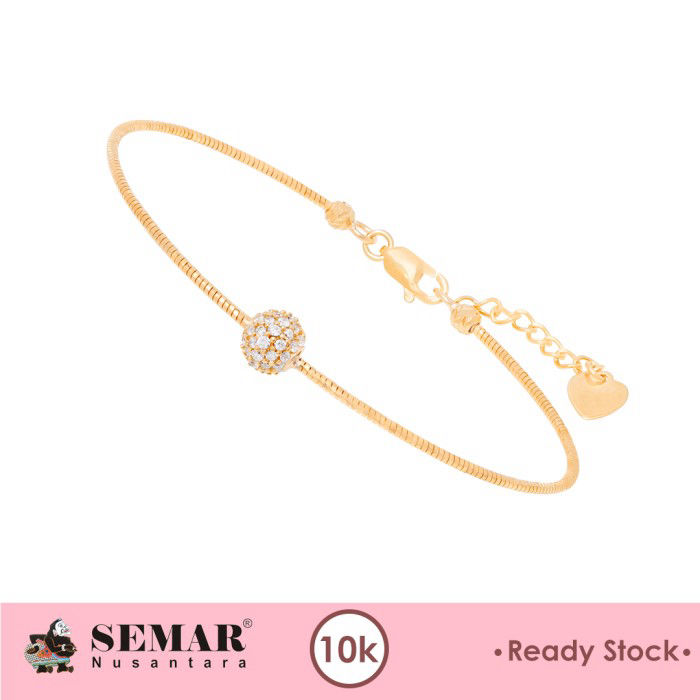 Gelang Emas Choker Bola Batu Gold 10K Semar Nusantara