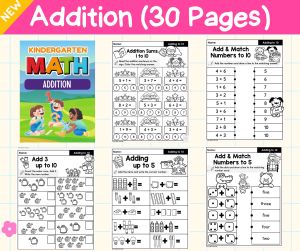MATH KINDERGARTEN TO GRADE SCHOOL WORKBOOK FOR KIDS ADDITION SUBTRACTIONS COUNTINGS