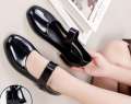 Ama Fashion Classic Black Patent Mary Jane Flats 116L. 
