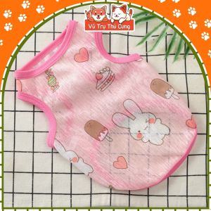 Áo thun cho Chó mèo họa tiết dễ thương chất liệu mỏng nhẹ mát mẻ mùa hè