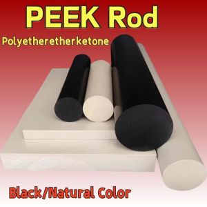 PEEK Rod 1pc / Polyetheretherketone Bar - Black/Beige High Temp Resistant Precision Part Length 200/1000mm For CNC Machining & Engineering Components