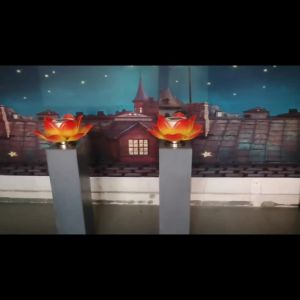 💗🙋‍♀️💗家用太阳能莲花灯围墙灯柱子灯大门别墅柱头灯景观寺庙寺院庭院灯