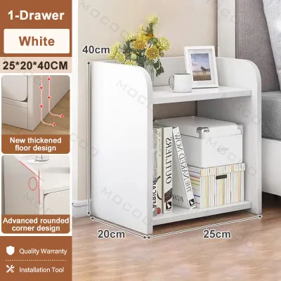 【Lockable bedside table】Nordic Modern Wooden Bedside Table Nightstand Side Table Storage Cabinet With Drawer bedside table lock