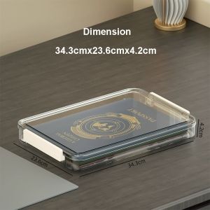 ArtLiving Clear PET Storage Containers with Lid Stackable A4 File  Document Organizer Box