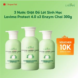 Nước Giặt Đồ Lót Sinh Học Lavima Protect 4.0 x3 Enzym Làm Sạch Vết Ố Chai 300ml