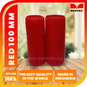 Velcro Magic Tape -Prepet-Perekat-Kretekan-Velcro Serba Guna-Velcro Tape-Velcro Samcro Reguler-100MM-Warna Red