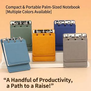 JIAOD Leather Portable Notebook Simple Stylish A7 Note Book Practical Thick Paper Compact Pocket Notebook For Stamp Collection