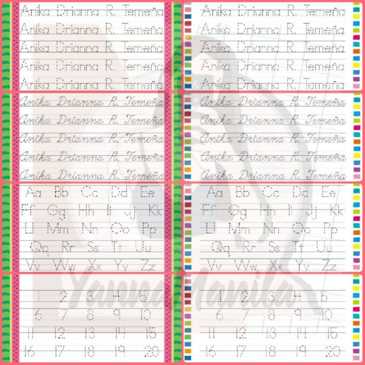 Laminated Tracing Name, Letters and Numbers Lazada PH