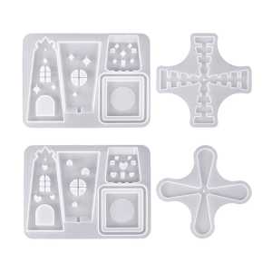 Artistic Silicone Candlestick Molds Resin Epoxy Molds Rotating Windmill Shape Holder Moulds Silicone Texture