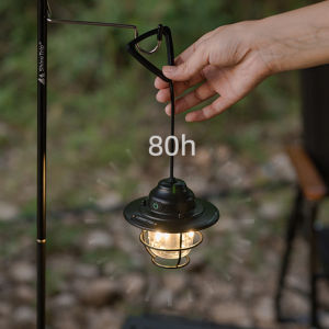 【Chinatera】 LED Camping Lamp 1200mAh Emergency Light Lantern 2700K/6500K Retro Atmosphere Chandelier IPX4 Waterproof Stepless Dimming Type C Charging for Outdoor