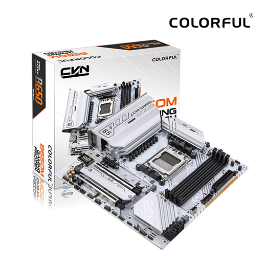 Colorful CVN B650M GAMING FROZEN V14 Motherboard - AMD B650 / AM5 Socket / DDR5 / M.2 / WiFi 6 + 2.5G / M-ATX