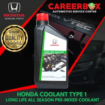 Honda Coolant Type 1 ( Green ) Long life Coolant / All Season Pre-Mixed Coolant / 1 liter