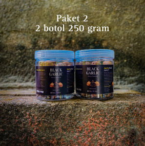 (Bawang Hitam) Paket 2 Botol Bawang Hitam Black Garlic Premium 250 Gram